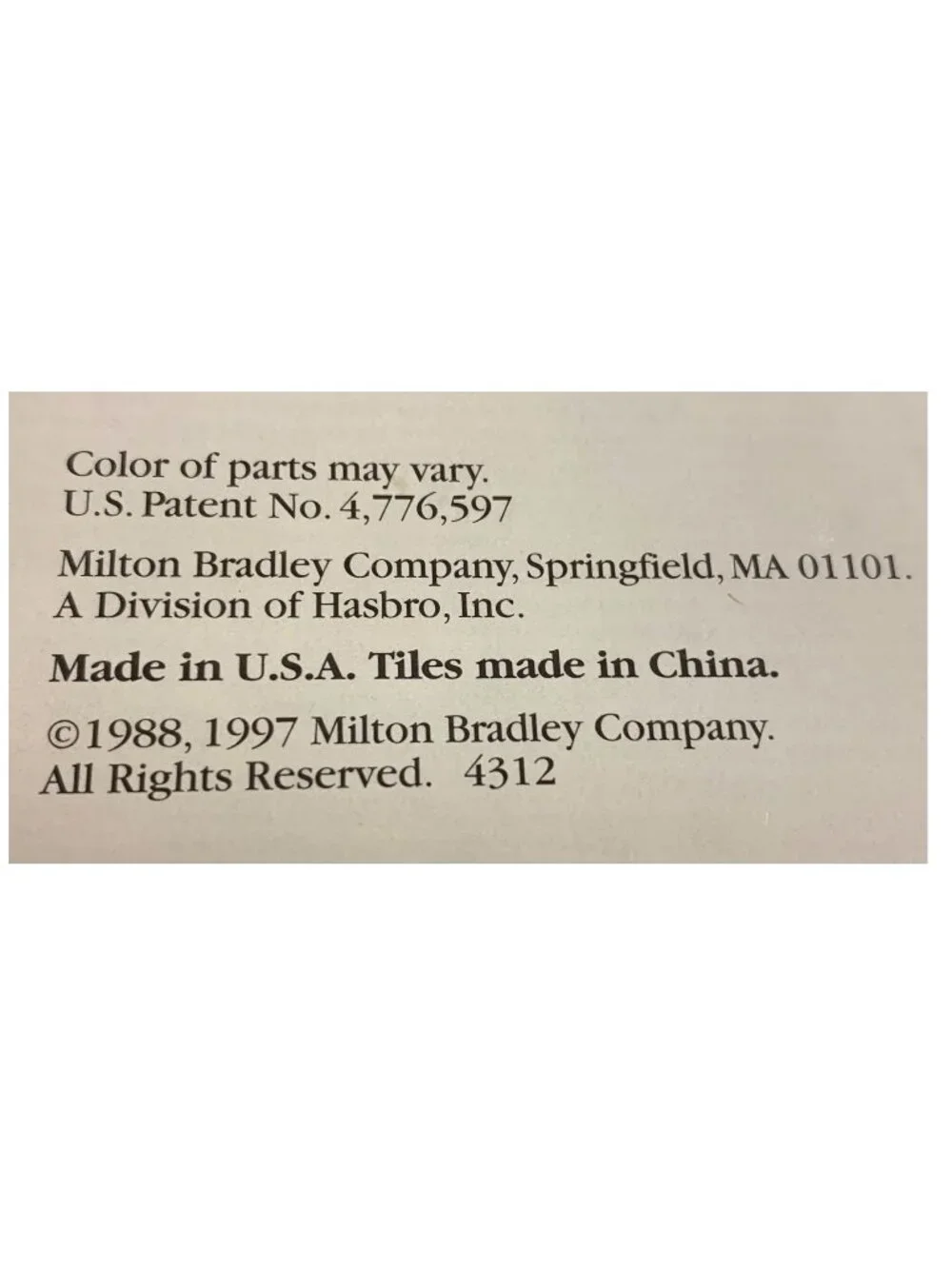 Milton Bradley counted 100x